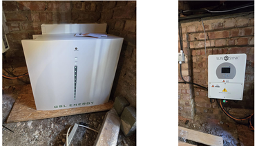 Sunsynk 5kw hybrid with 2 x GSL 10.24kWh batteries installation London